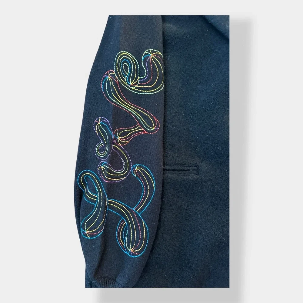 Desigual‎ Long embroidered Love Maker Coat Size L